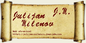 Julijan Milenov vizit kartica